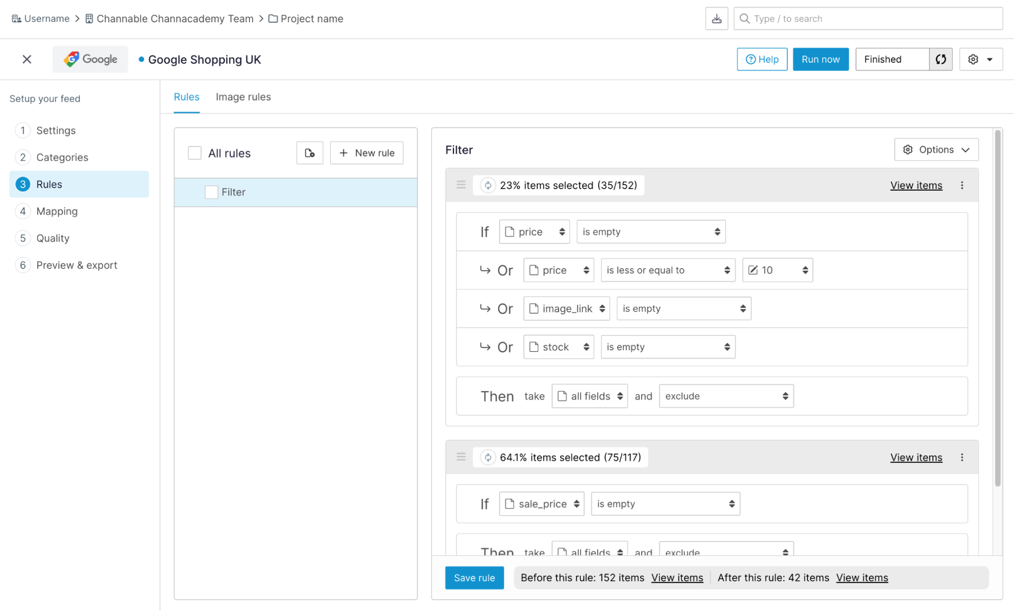 Cleaning and enrich Shopify product data using rules