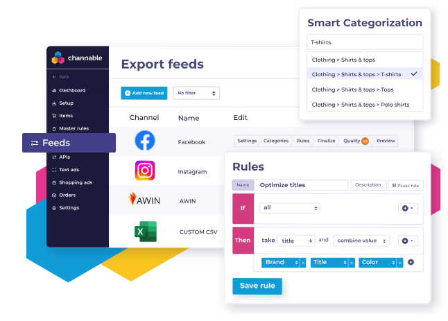 AI categorization automatically matches products to the right categories for selected marketplaces with up to 97% accuracy in supported use cases
