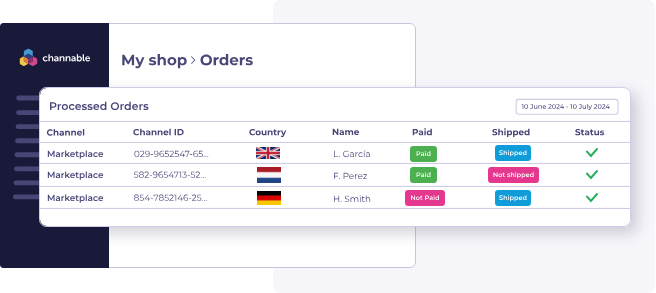 With Channable, your product data flows into Amazon and eBay through API integrations instead of through CSV files and one-off edits