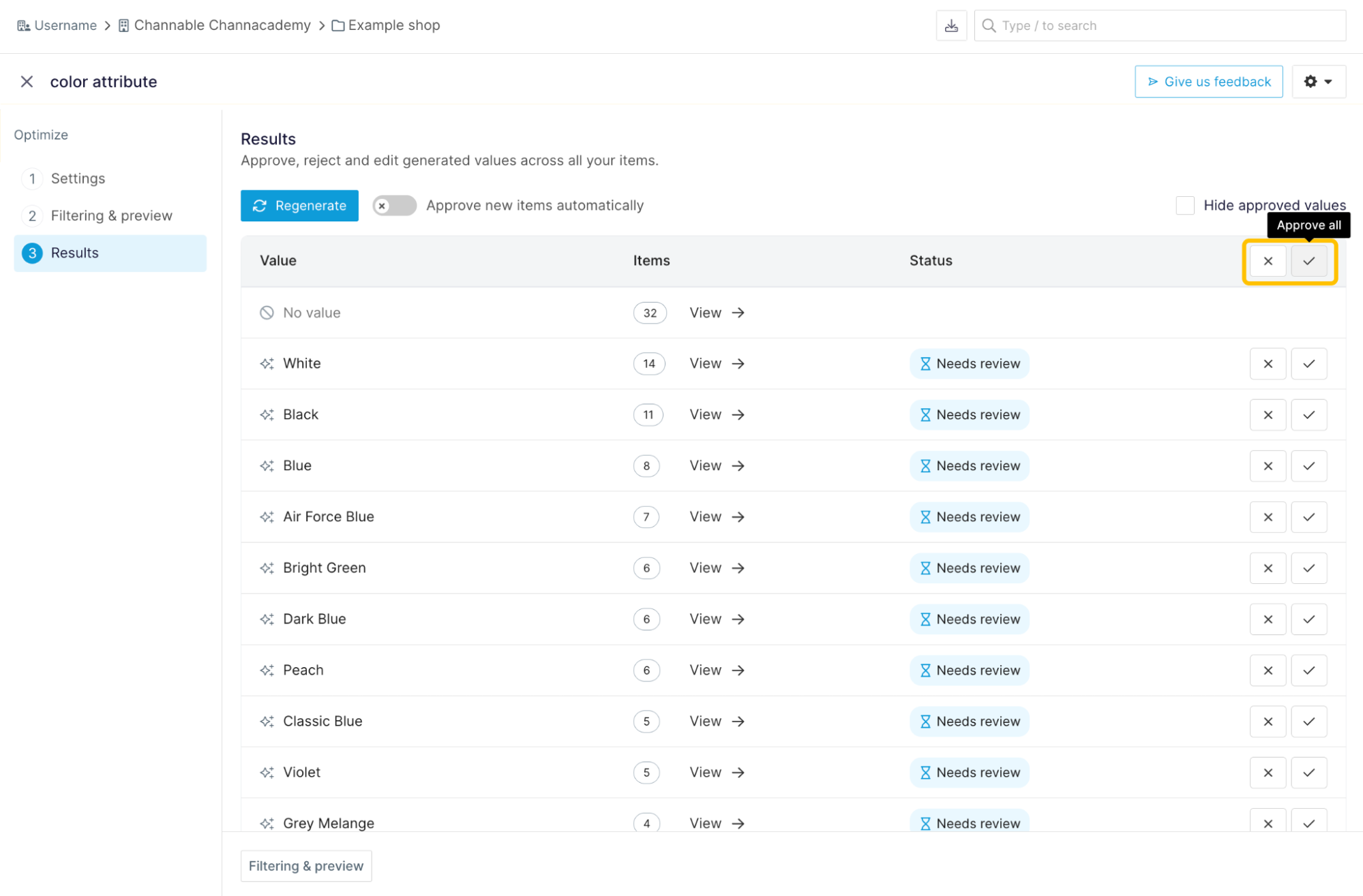 Running AI enrichment and validate outputs