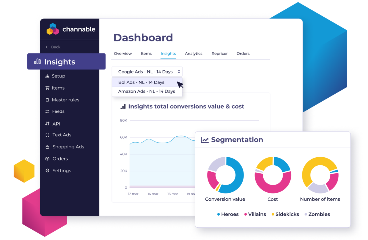 Channable's Performance Segmentation automatically groups products into performance tiers based on real results.
