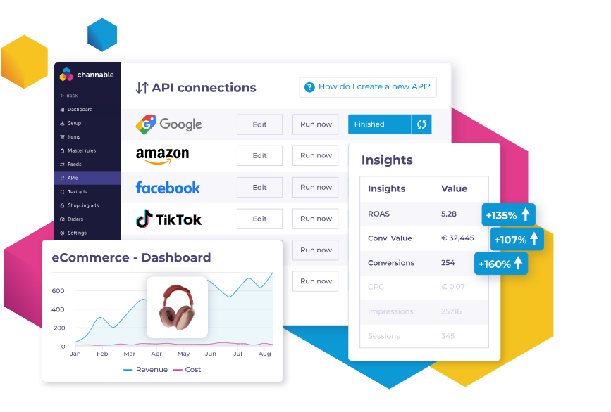 Channable connects to over 3,000 channels and marketplaces