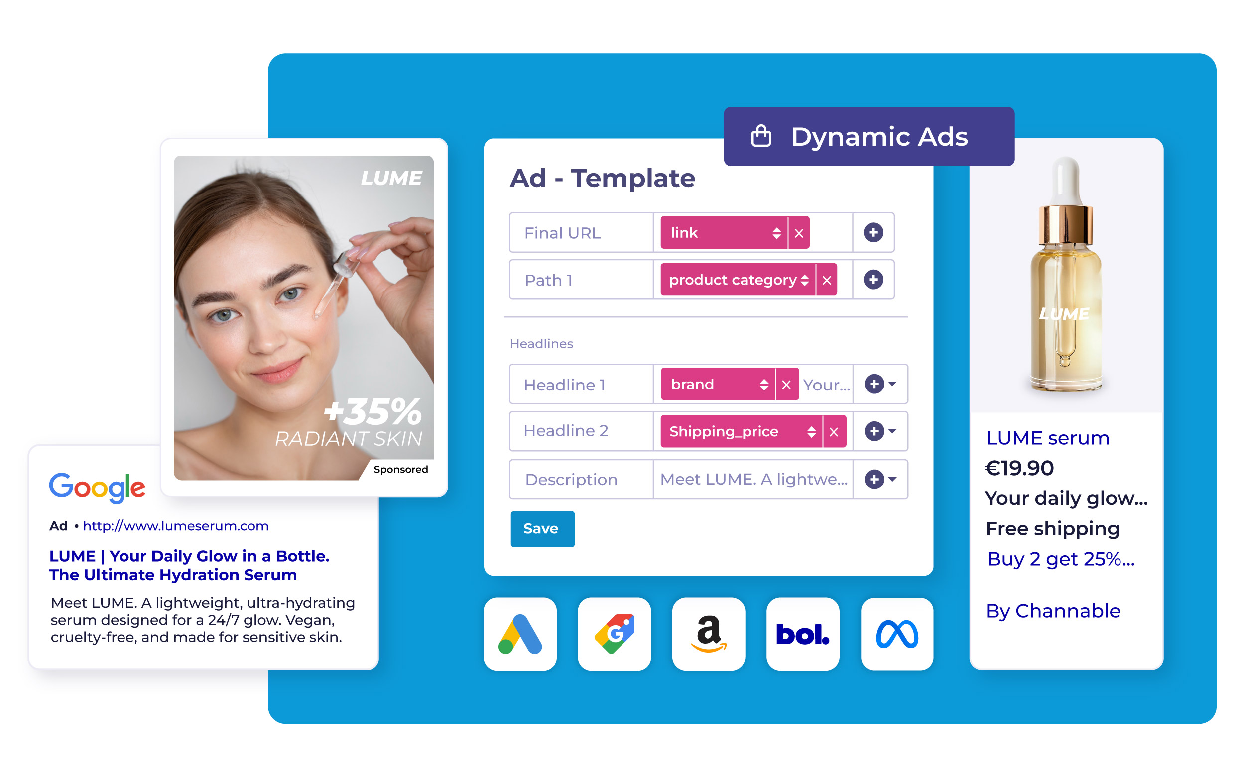 Channable's PPC tool syncs your product feed data with your campaign structure, making it easier to spot where ad spend and inventory intent no longer match
