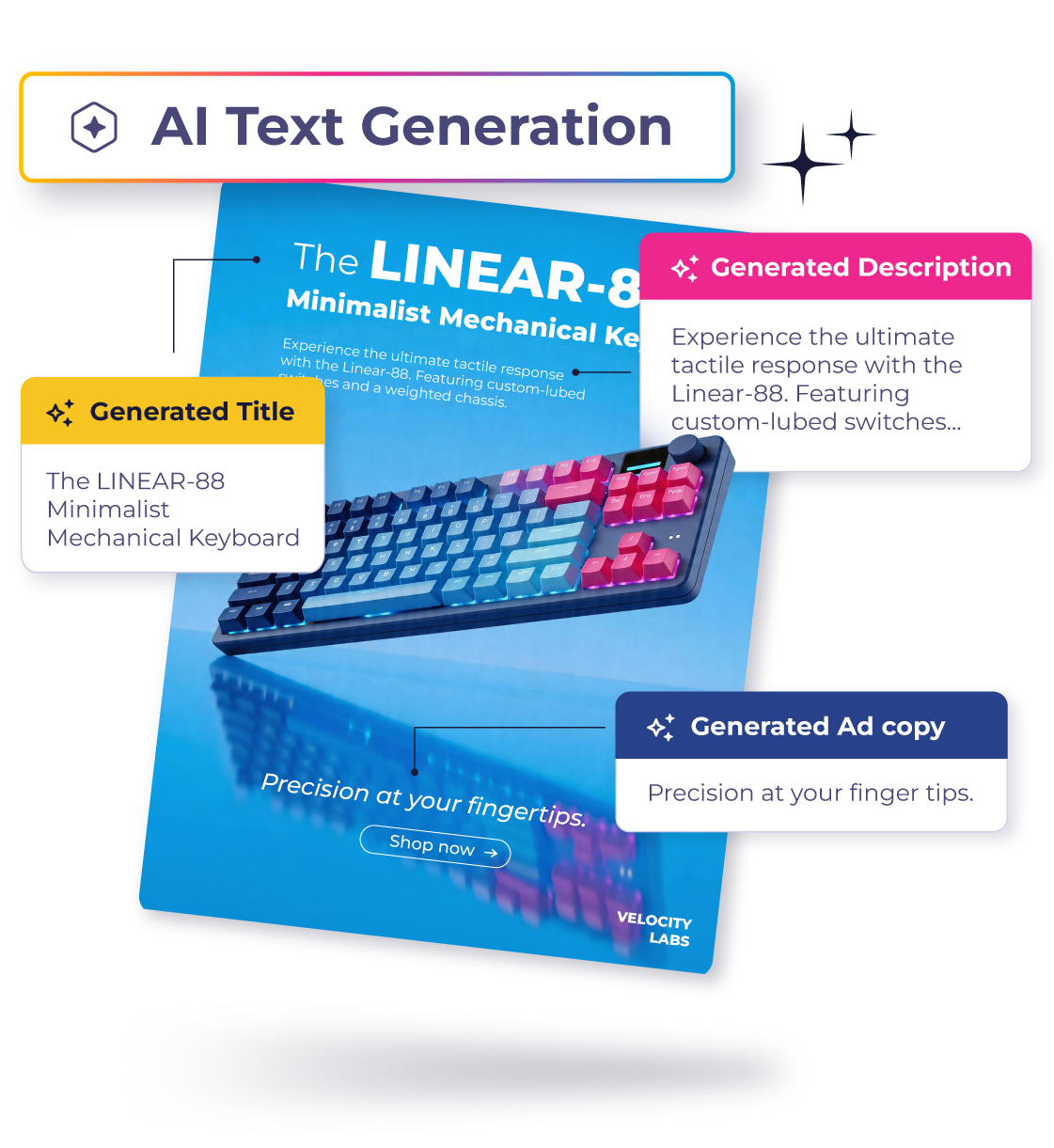 Generate channel-ready product feed content at scale