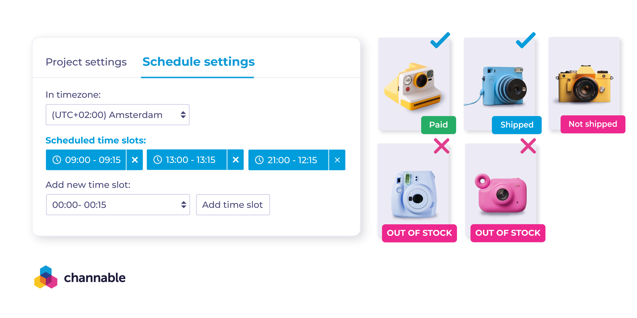 Channable helps you run data updates at the times that fit your workflow and channel timing