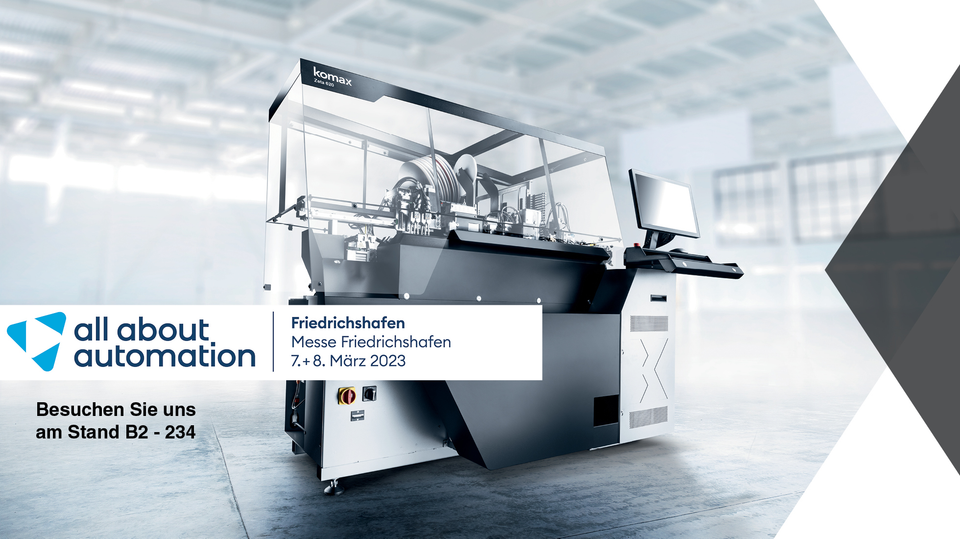 07.03.-08.03.23, "all about automation" in Friedrichshafen: Automation by Komax - even for smaller control cabinet manufacturers