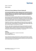 2018 Annual General Meeting of Komax Holding AG