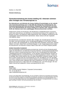 Generalversammlung der Komax Holding AG 2020