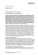Halbjahresabschluss 2019 der Komax Gruppe