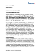 Erste Informationen zum Geschäftsjahr 2019