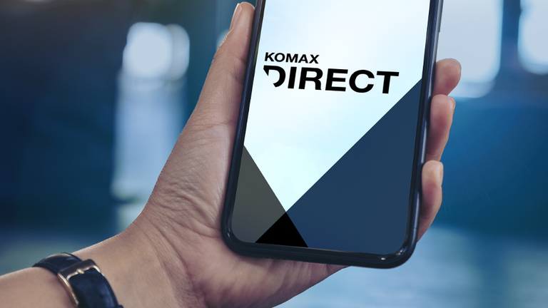 The new Komax Direct app: mobile access to our e-commerce platform