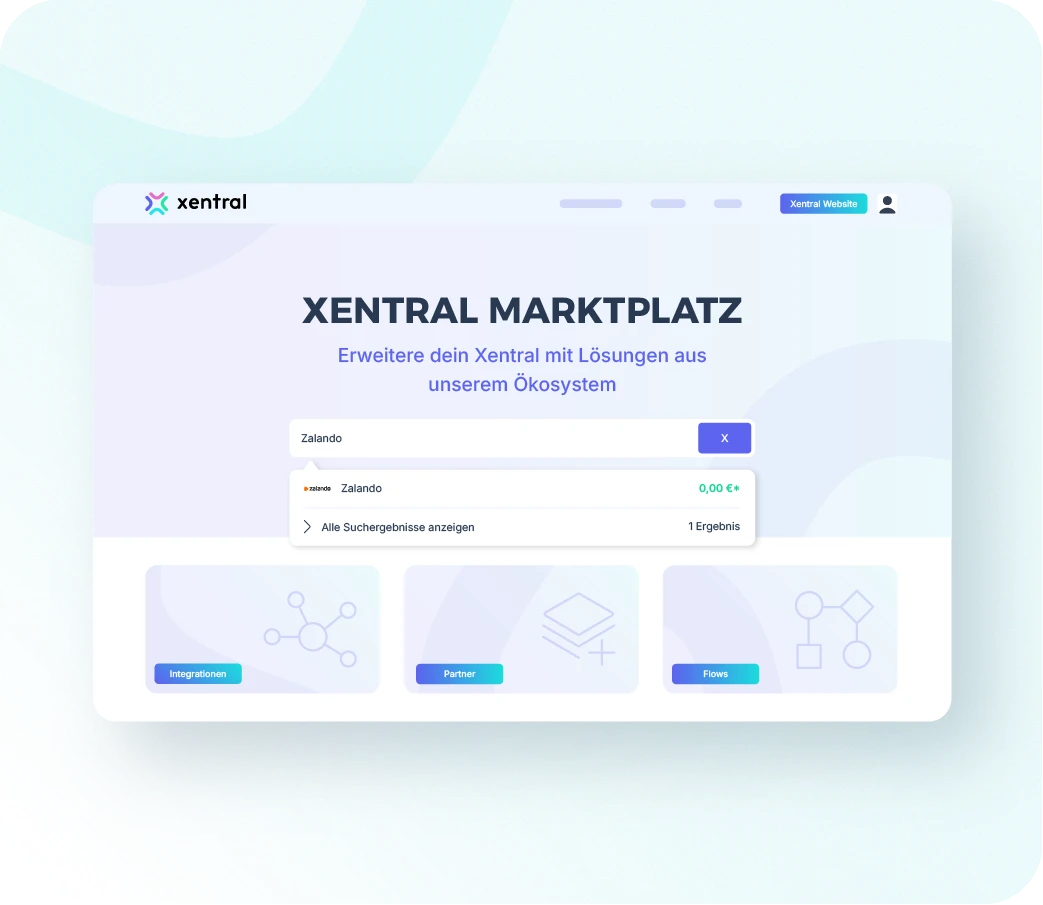 Integrationen, Partner & Workflows im Xentral Marktplatz entdecken 