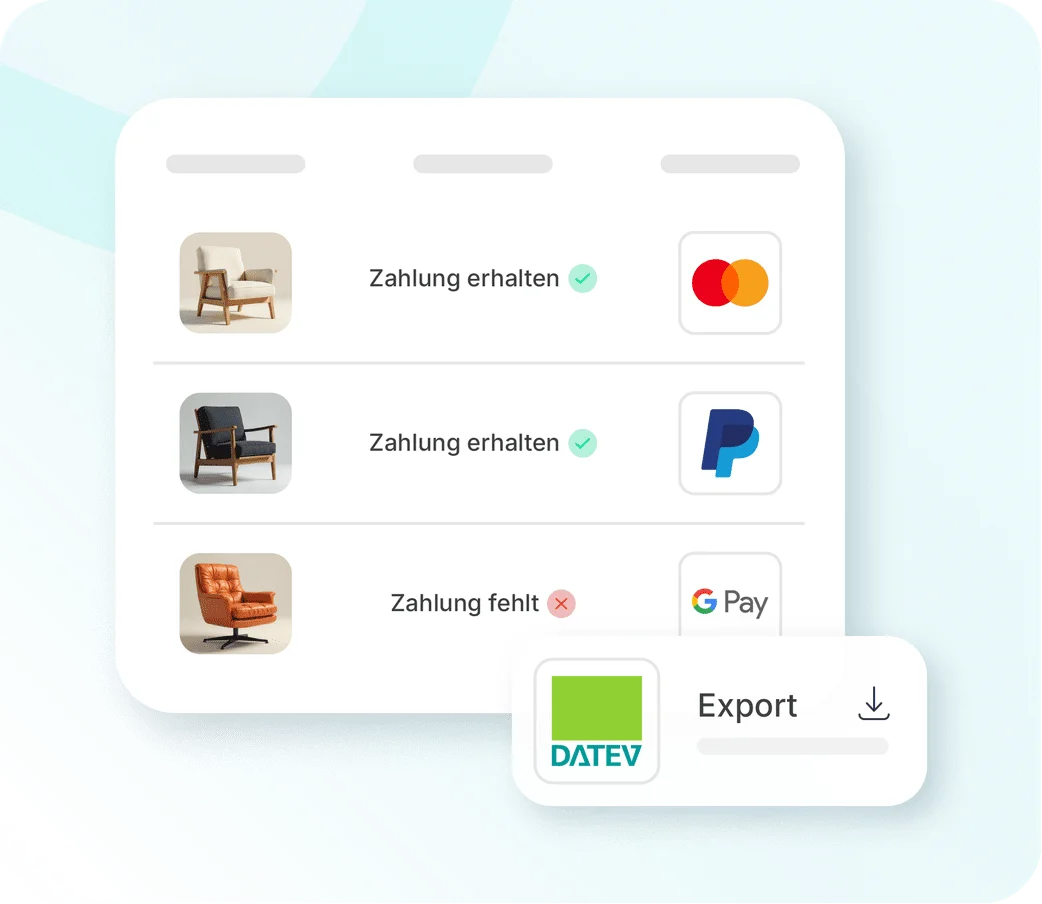 Automatisierter Zahlungsabgleich und DATEV-Export für die Buchhaltung in einer modernen ERP-Software